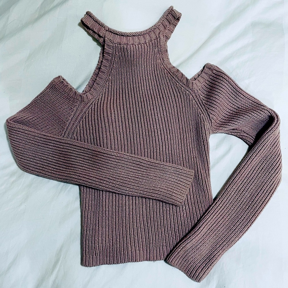 Pink Off The Shoulder Sweater